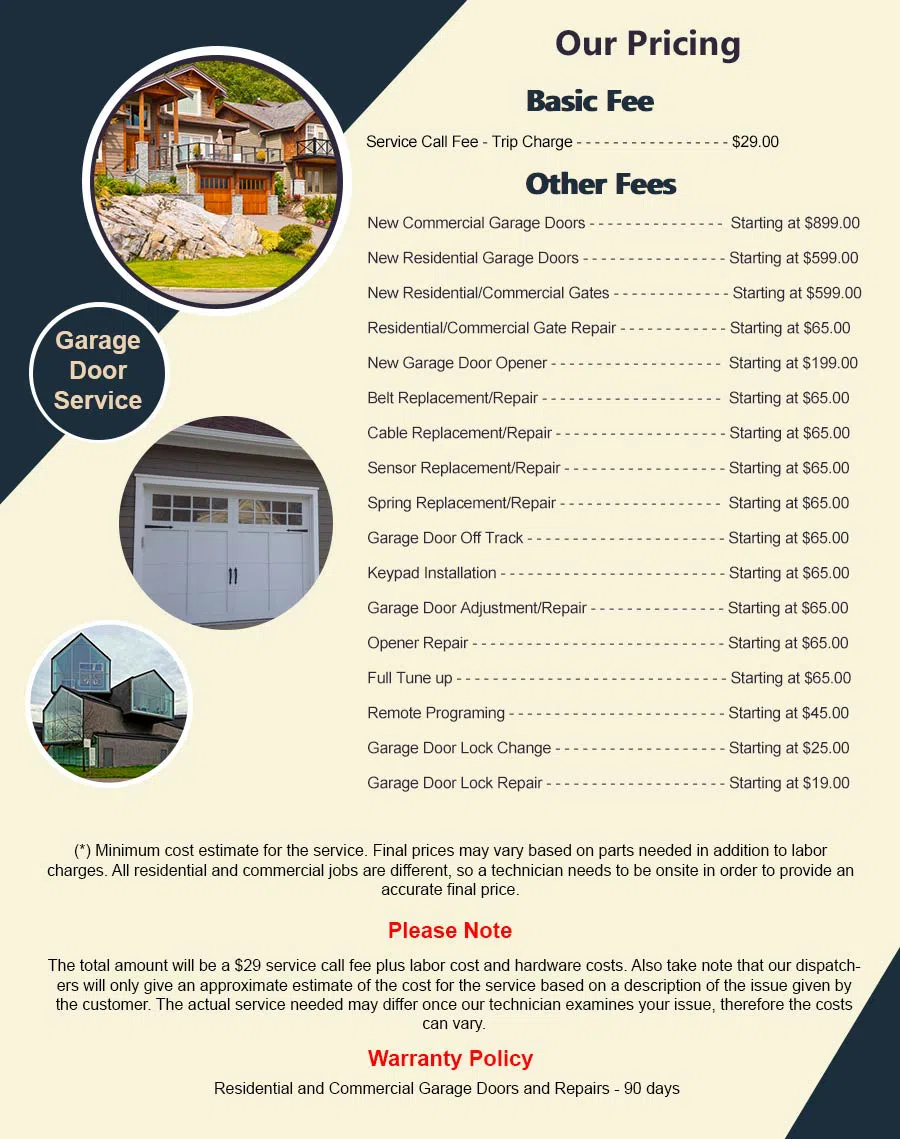 Garage Doors Store Repairs New York, NY 212-918-5374